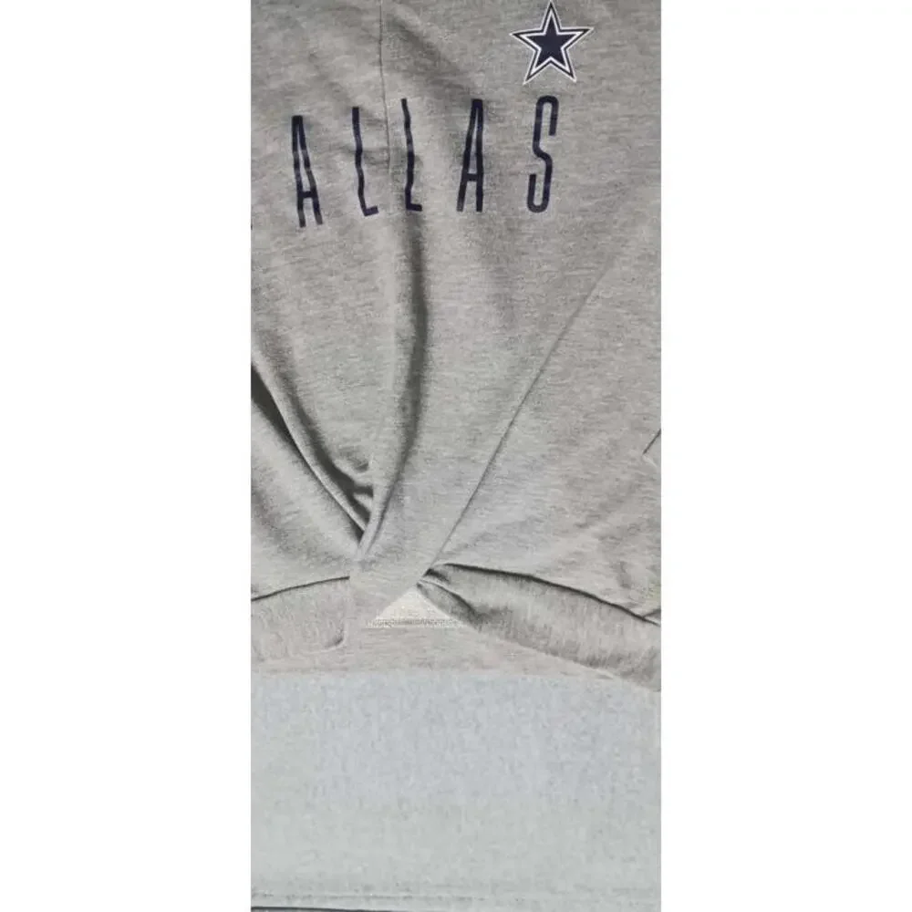 Dallas Cowboys Pulloversweater Womens Size Small Grey And Navy Blue Long Sleeve - Picture 5 of 10